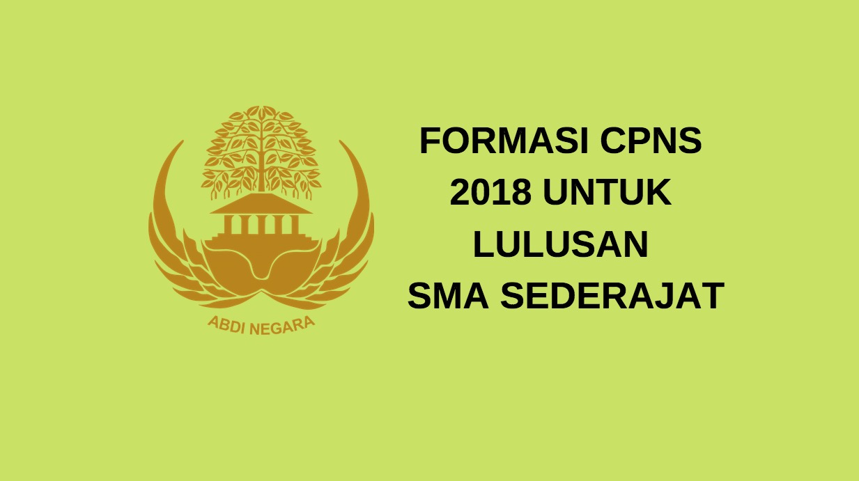 Ada Ratusan Posisi CPNS tahun 2018 untuk Lulusan SMA Sederajat